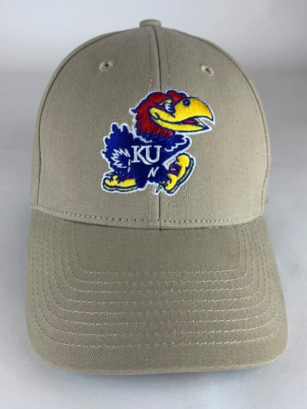 Kansas Jayhawks NCAA Beige Fan Favorite Strapback Adjustable Hat